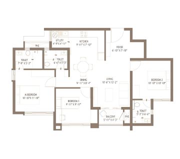 Embassy Astra 3 BHK floor
