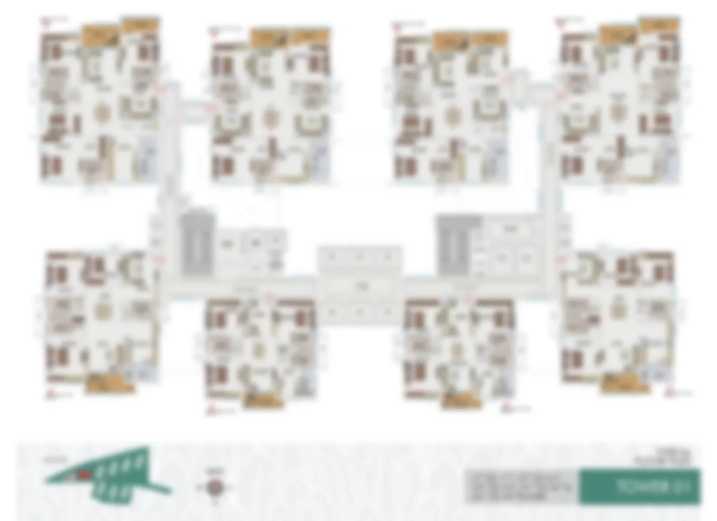 4 BHK villa floor plan at Embassy Riverine