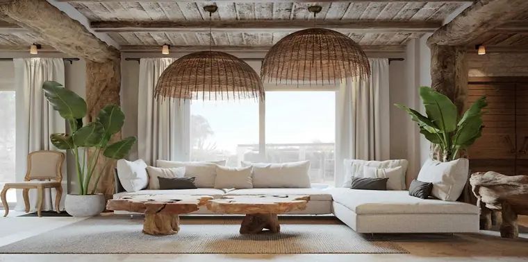 Representative living space with natural light